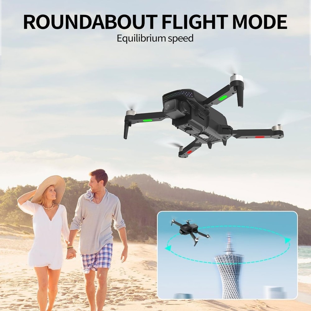 1080P Camera Drone Foldable Quadcopter with 2 Batteries Carrying Case