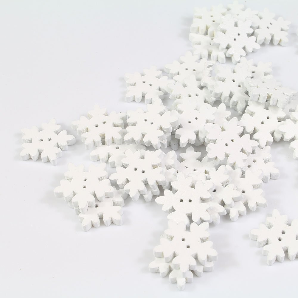 Mahaohao White Snowflake 1.8 centimeters to 2 centimeters, Assorted,White