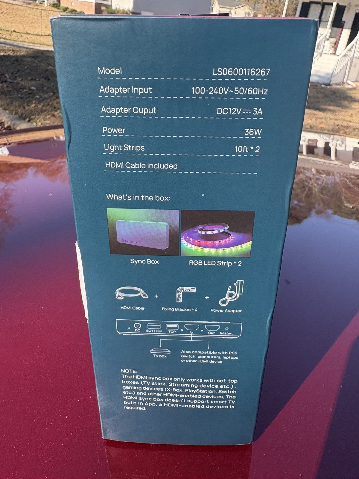 Linkind Smart TV Light Strip w/ HDMI Sync Box LS0600116267 NEW FREE SHIP