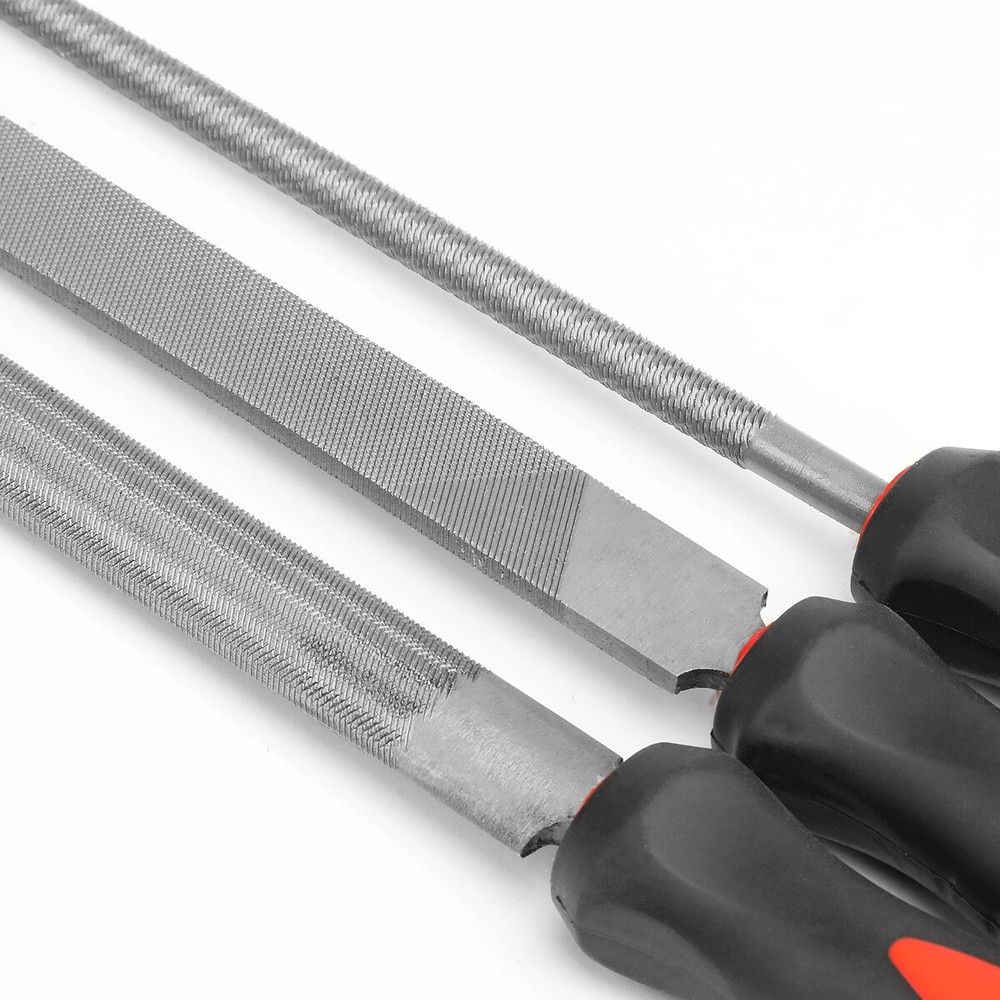 12" Long Tooth Pattern Double Cut Serration Pattern Bastard File+6" Needle Files