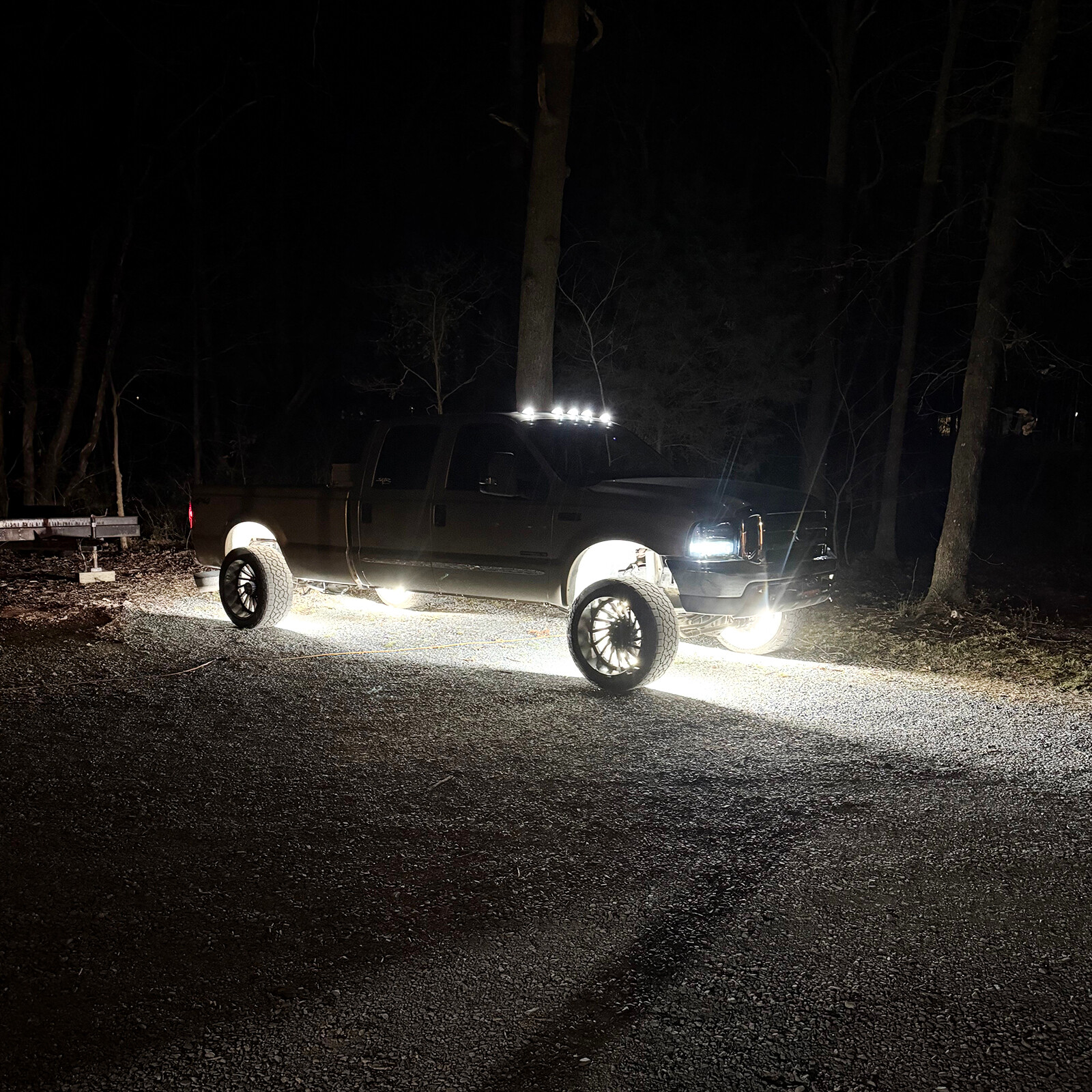 4Pcs 300W 17" Inch 5-Row Pure White LED Wheel Lights Car Rim Lights Ultra-Bright