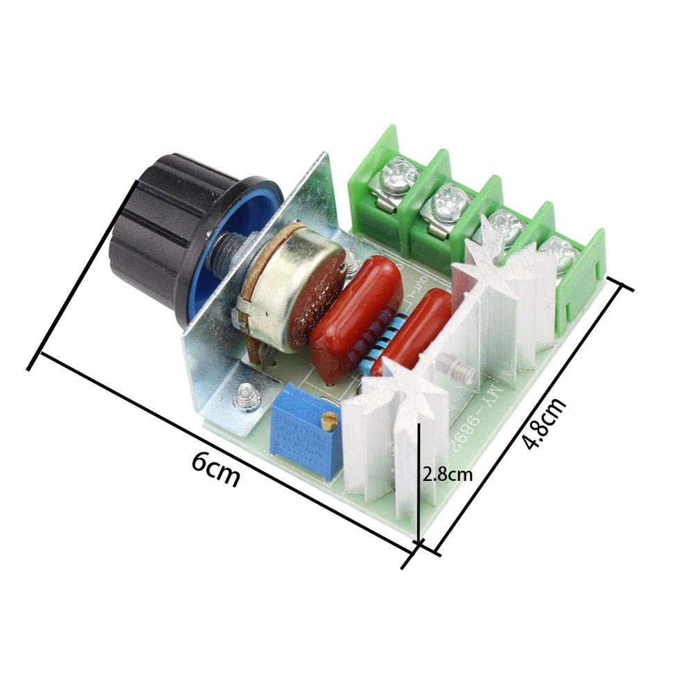2 PCS Motor Dimmer Speed Controller Module Adjustable AC 50-220V 25A 2000W
