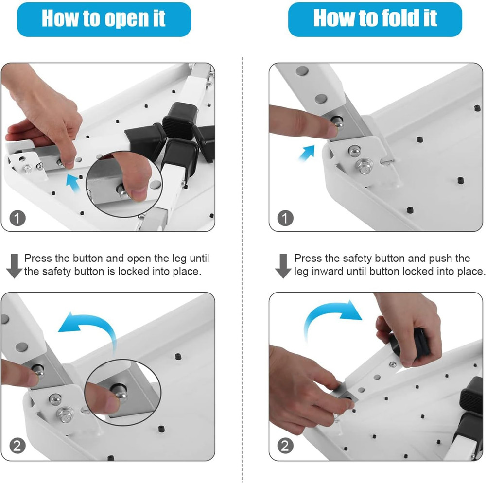 Folding Step Stool, Height-Adjustable Step Stool with Non-Slip Platform, Step La