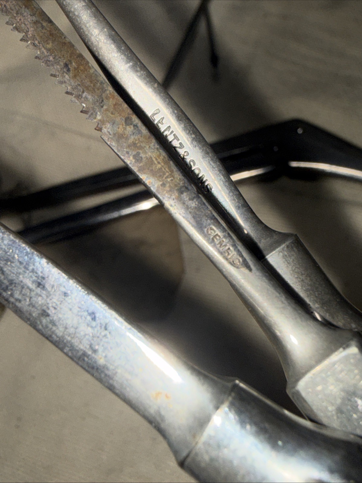 1890s LENZ & SONS Antique Surgical Instrument Ear Nose Throat Medical Tool Lot