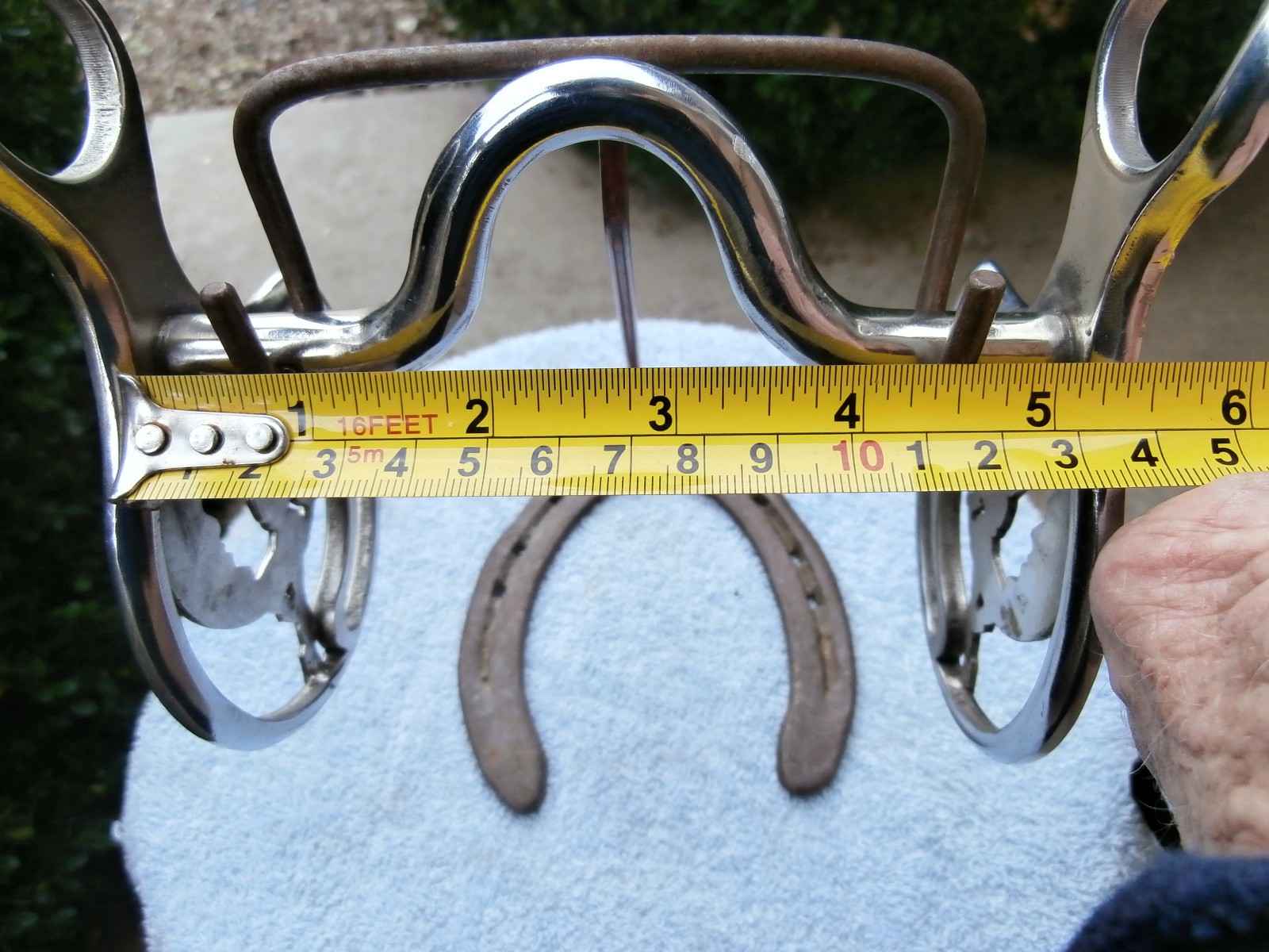 Cowgirl Man in Moon Moon Stars Horse Bit Silver & Brass