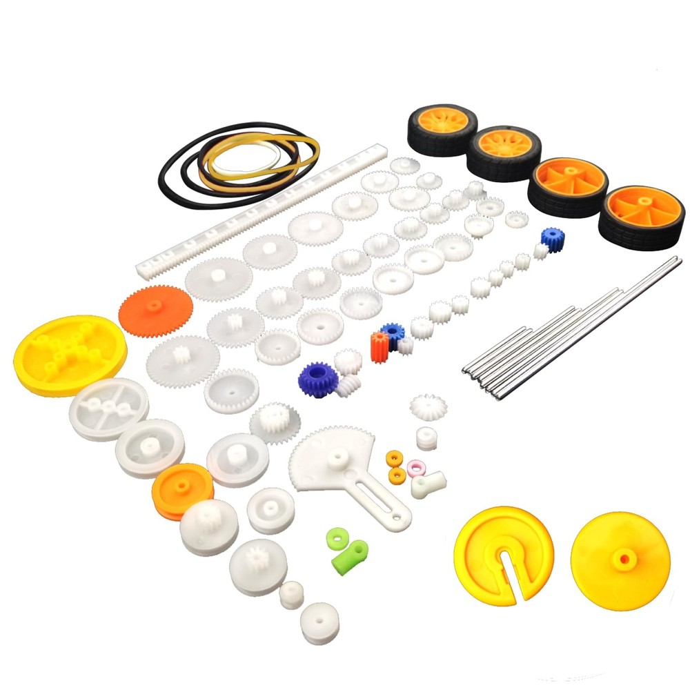 EUDAX 82 pcs Plastic Gear Package Kit - DIY Assortment Small, Assorted