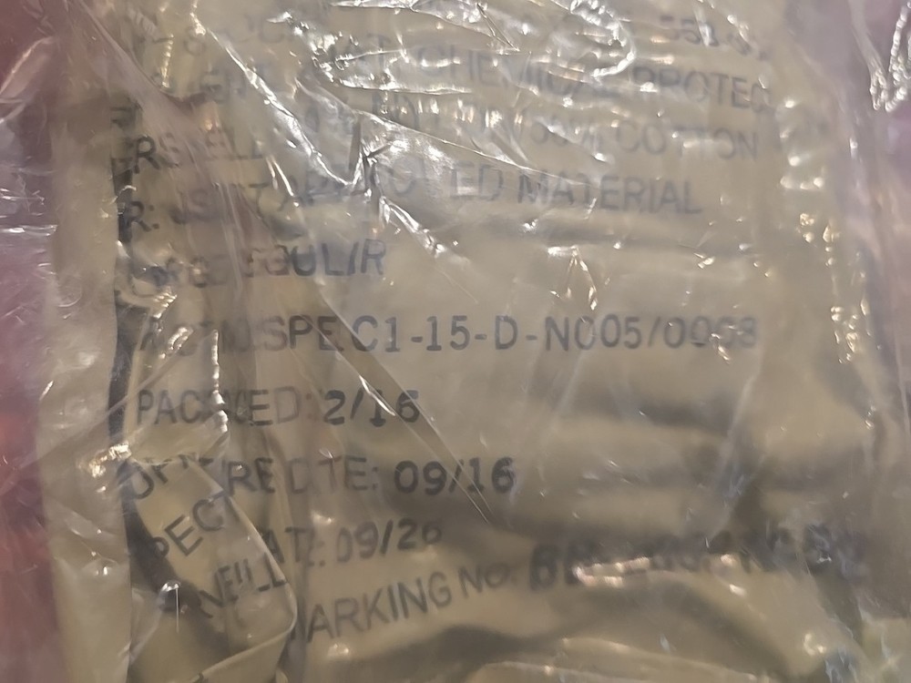 USGI JSLIST Chemical Protective Coat - LARGE REGULAR - Sealed NFR