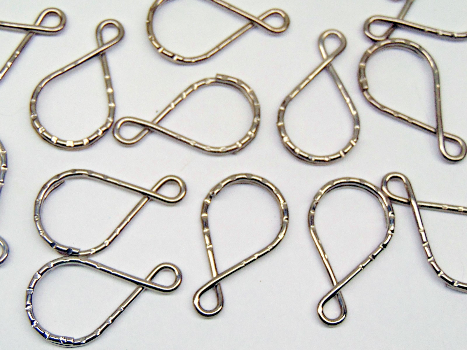 Figure 8 Key Rings  Hammered Split Ring  Nickel Plated Steel 36mm long (1.5")