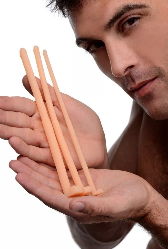 MASTER SERIES-Dockers Silicone Urethral Sounding Plug Set -Beige