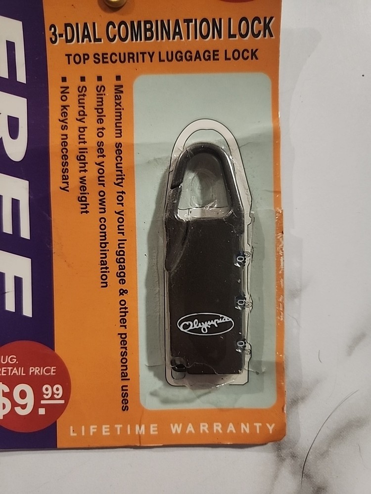 Olympia Sealed 3 Dial Combination Lock Luggage Security