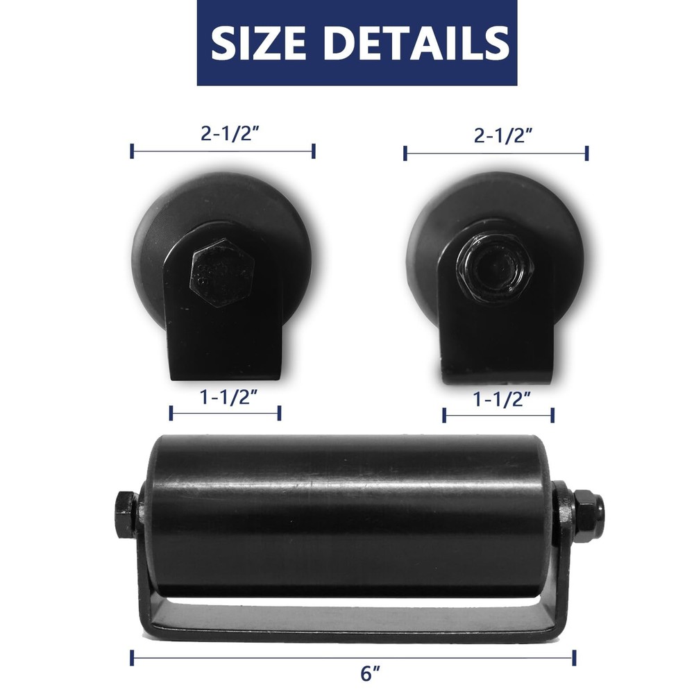 2Pack Slide Gate Guide Roller with C Post Welded Bracket, Hard Nylon Sliding ...