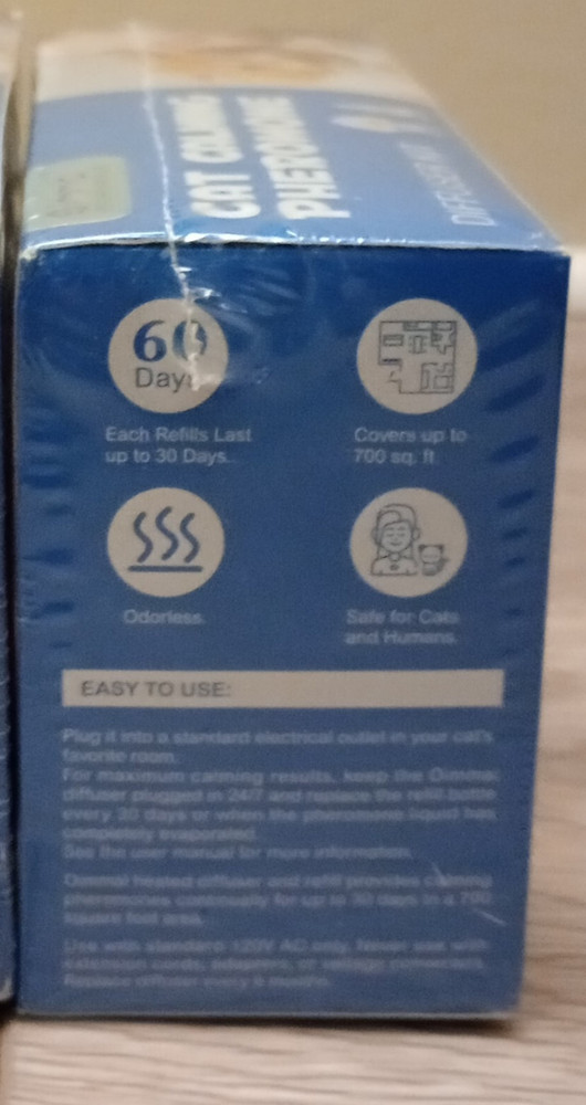 Immal Cat Calming Pheromone Diffuser Plus 2 Refills 60 Day Kit Exp. 2028 Sealed!