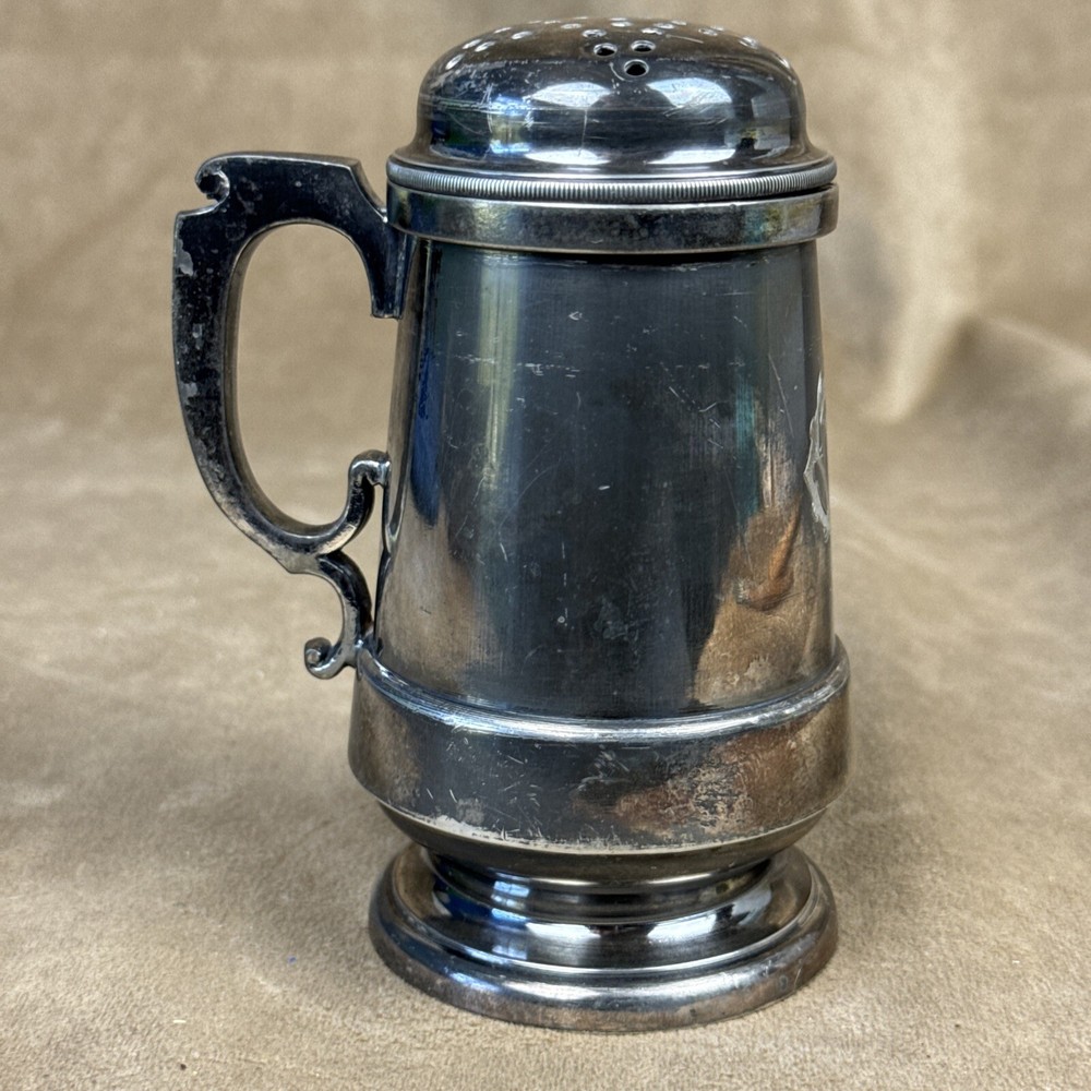 Antique Middletown Plate Co Quadruple Plate Muffineer Sugar Shaker Monogrammed