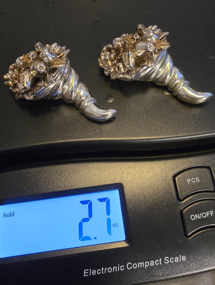 Silver Plated Camilletti Gioielli Ricciardi 925% CORNUCOPIA Decorative
