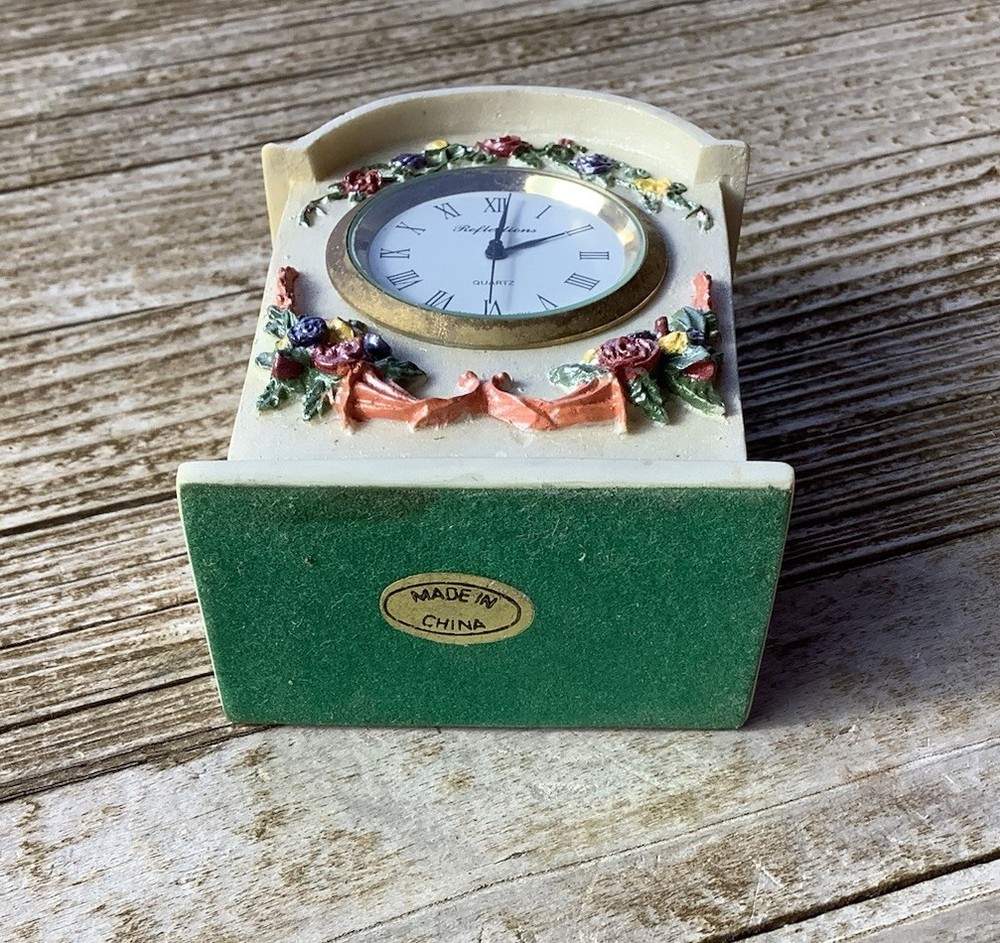 Miniature Desk Mantle Clock Quartz Reflections Collection 3”