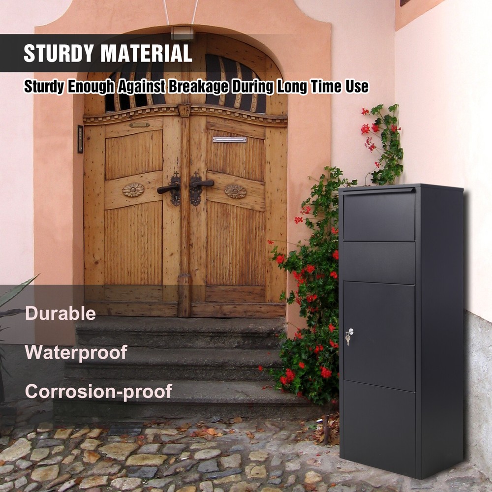 Parcel Delivery Drop Box for Porch Lockable Secure Storage Compartment Mailboxes