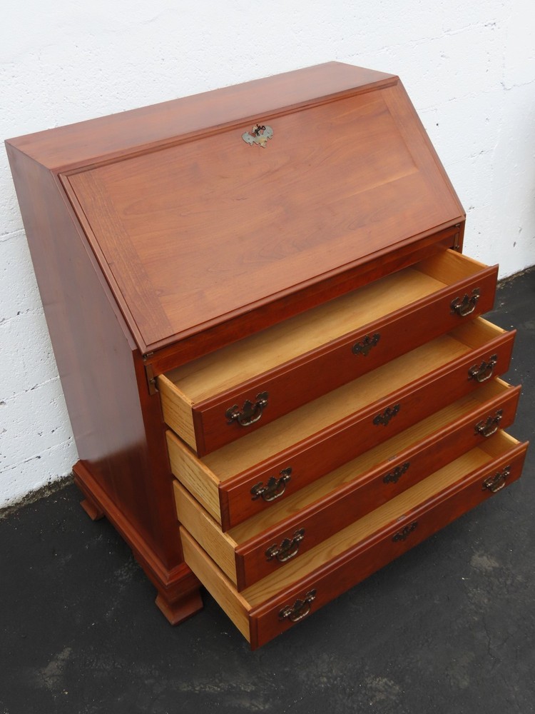 Maddox 1940s Solid Cherry Large Secretary Desk 6393