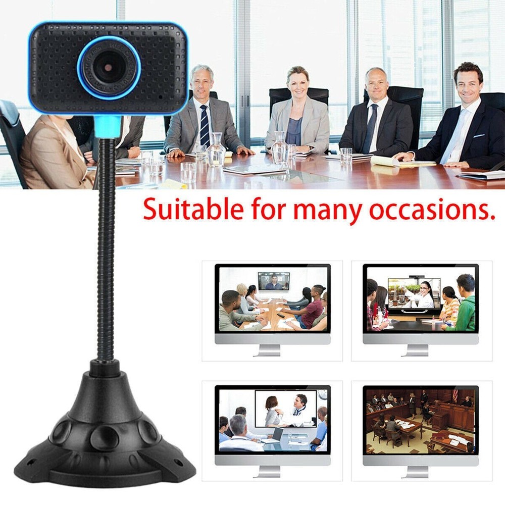 HD Web Cam Camera Webcam with Microphone USB 2.0 for Computer PC Laptop Desktop