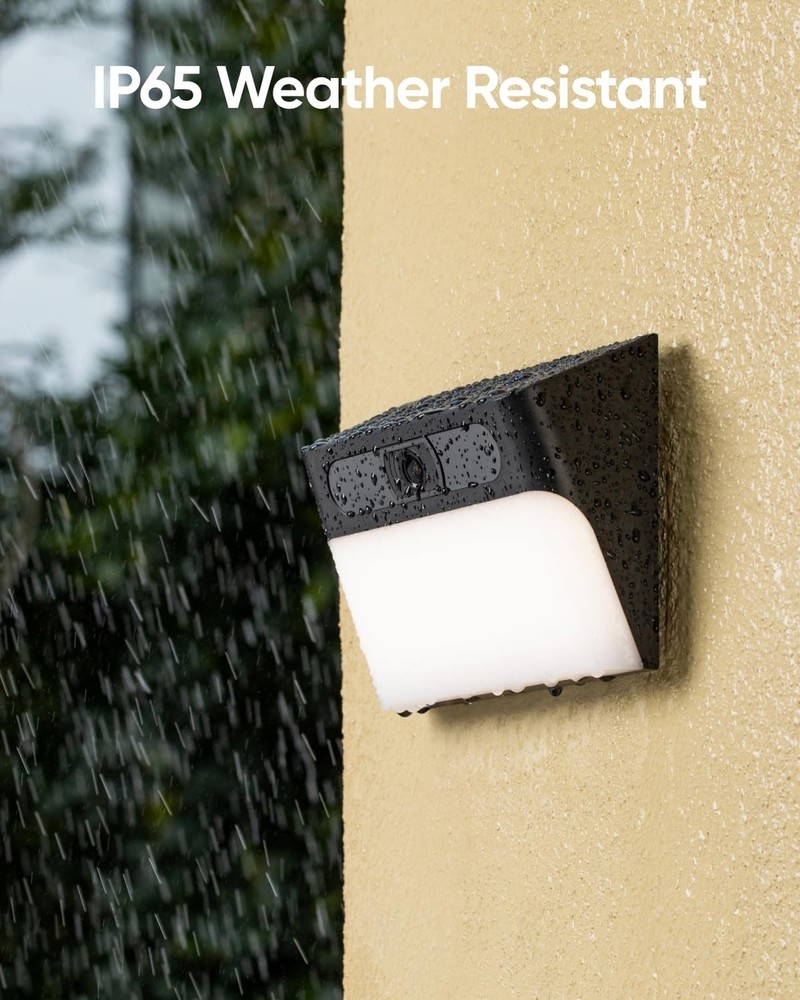 eufy Security Solar Wall Light Cam S120, Solar Security Cameras Wireless Outd...