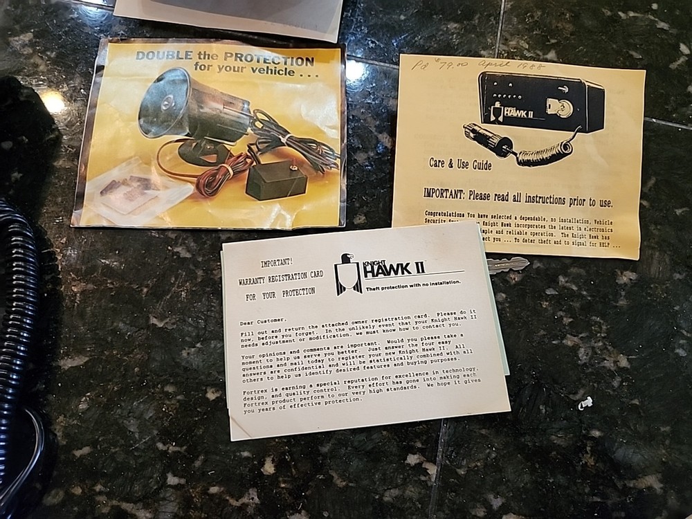 Knight Hawk 2 Auto Alarm System