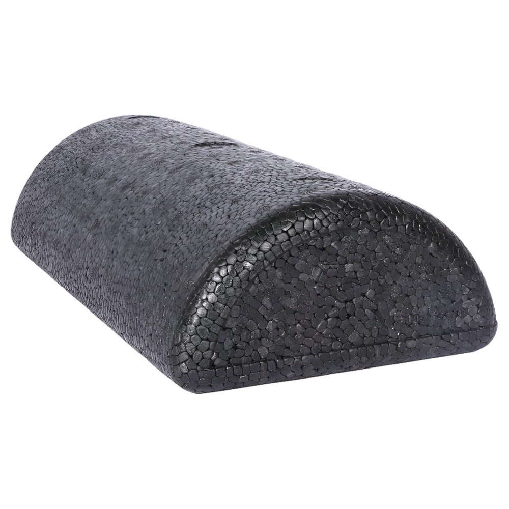 Black Composite High-Density Extra Firm Foam Roller - Half Round