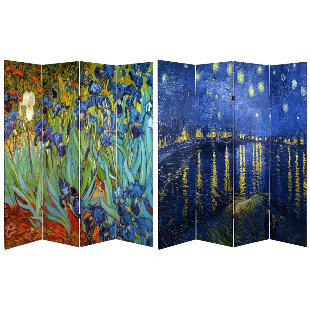 6 Ft. Printed 4-Panel Room Divider