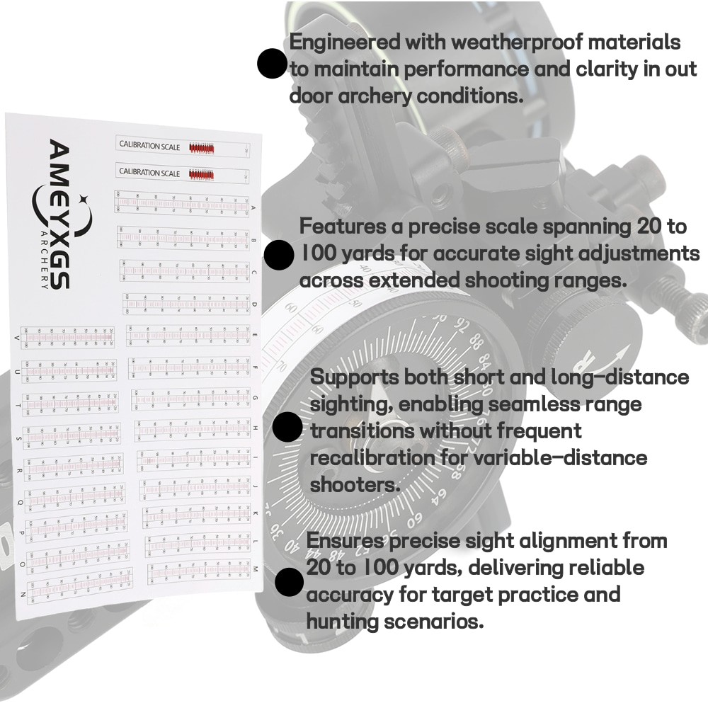 Target Practice 10PCS Extended Range Replacement Sight Tape Yardage Tapes PVC