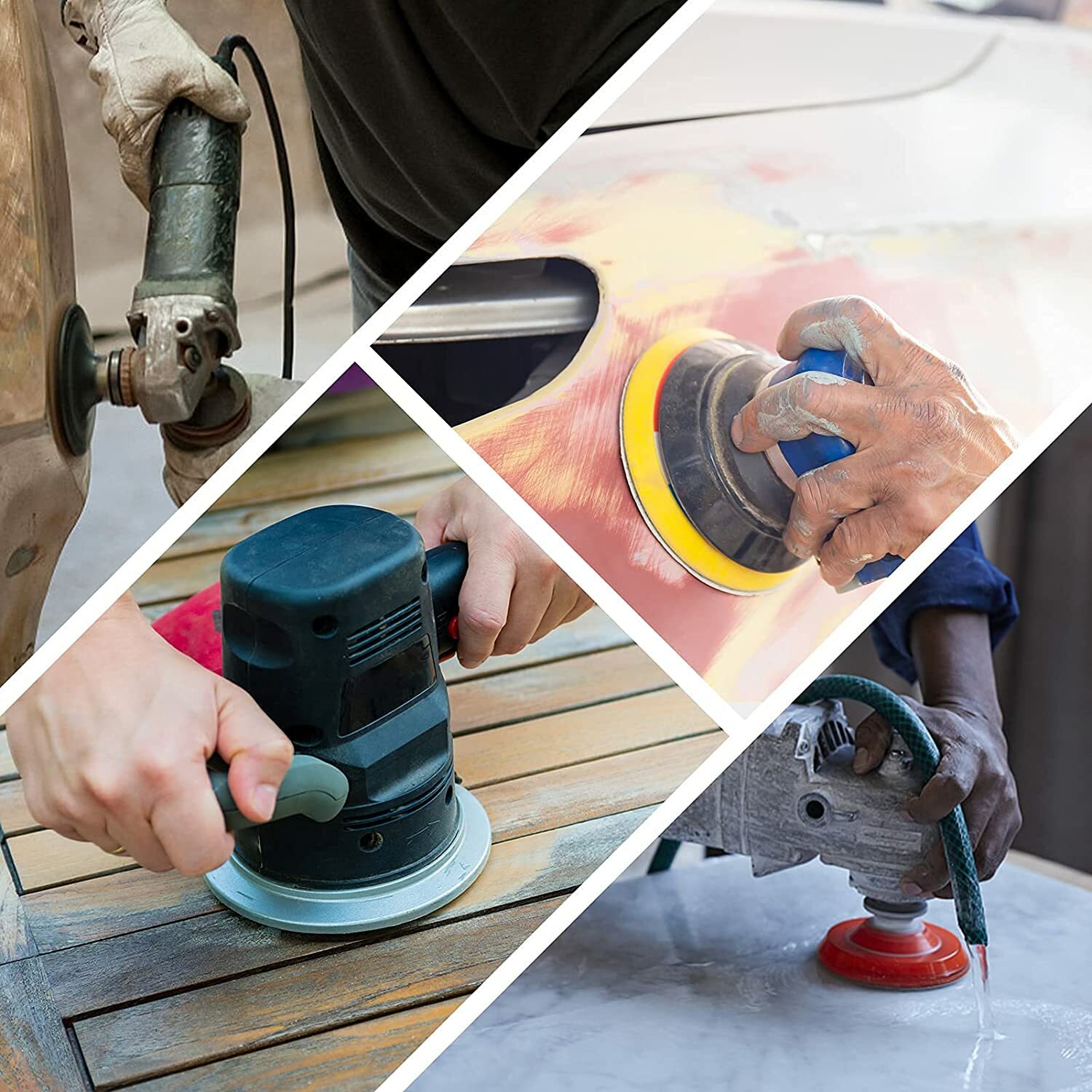 5 Inch 400-10000 Grit Sanding Discs Hook Loop Orbital Sander Paper,Interface Pad