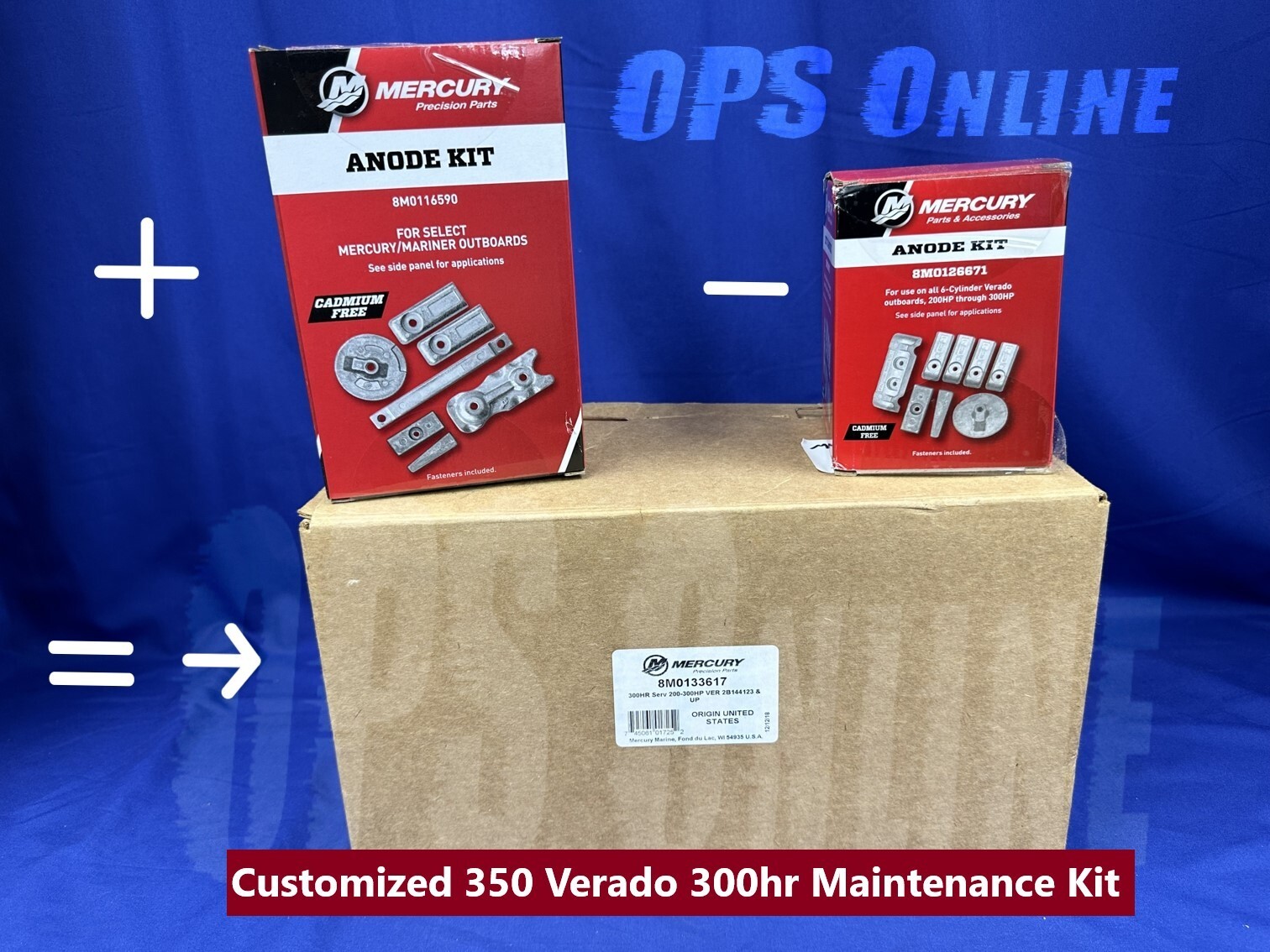 Mercury (OEM) 350 Verado L6 - 300 Hr Maintenance Kit - 2015 & Newer *CUSTOM KIT*