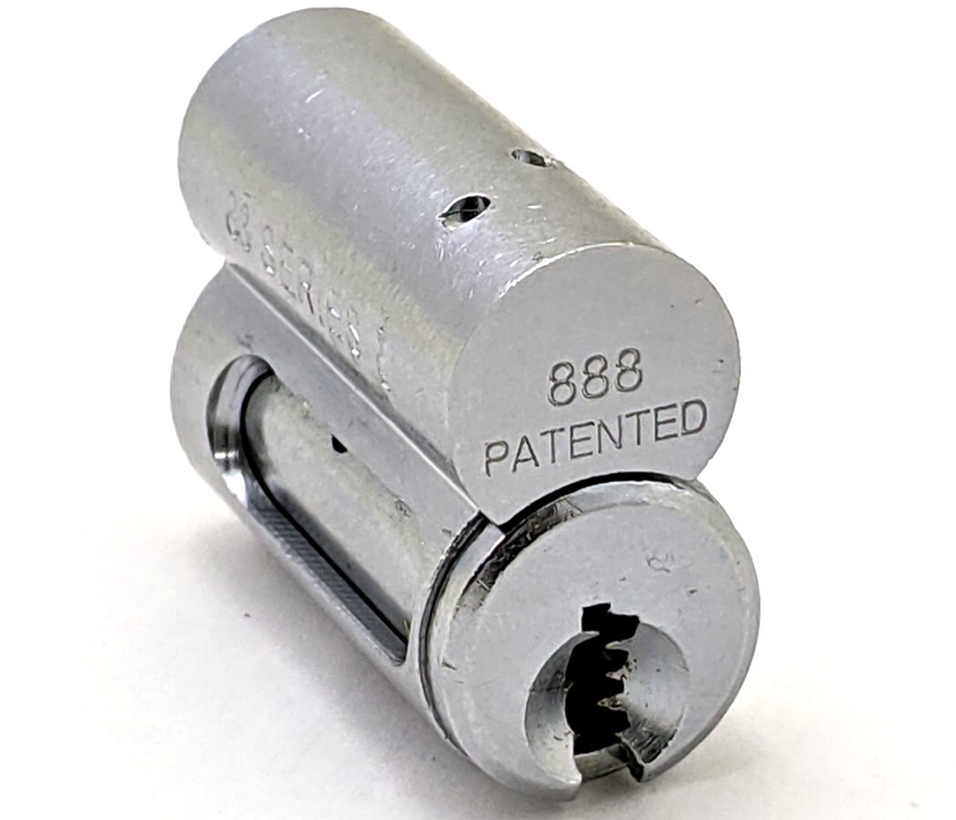 ABUS 888 S2 Cylinder for 83 Series Padlocks Chrome Plated- Zero Bitted