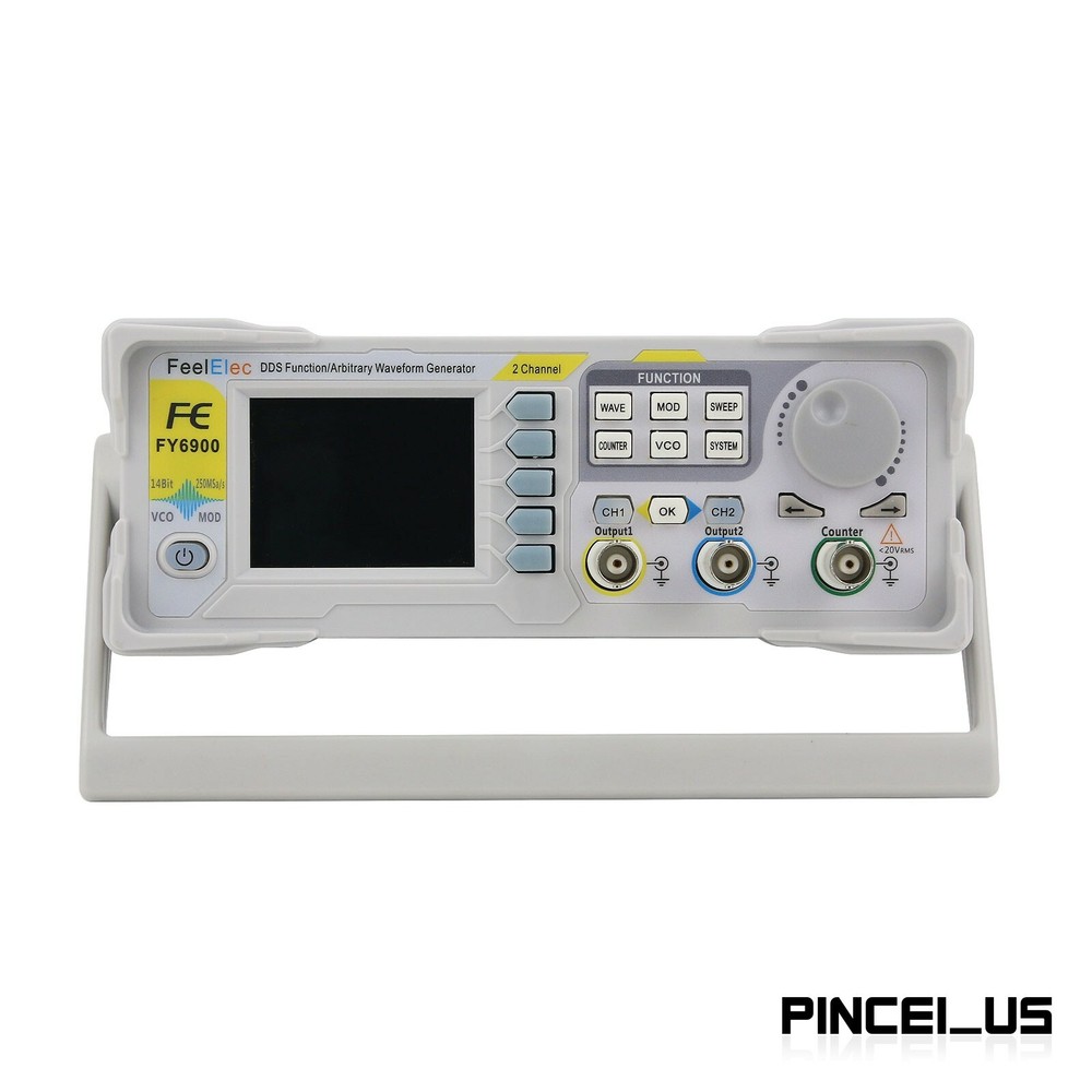 FY6900 2-CH Function Arbitrary Waveform Generator Pulse Signal Frequency Counter