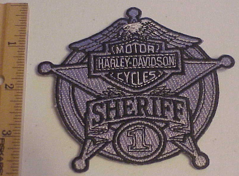 HARLEY DAVIDSON #  1  SHERIFF  MOTORCYCLE PATCH  NEW FREE SHIPPING !!!