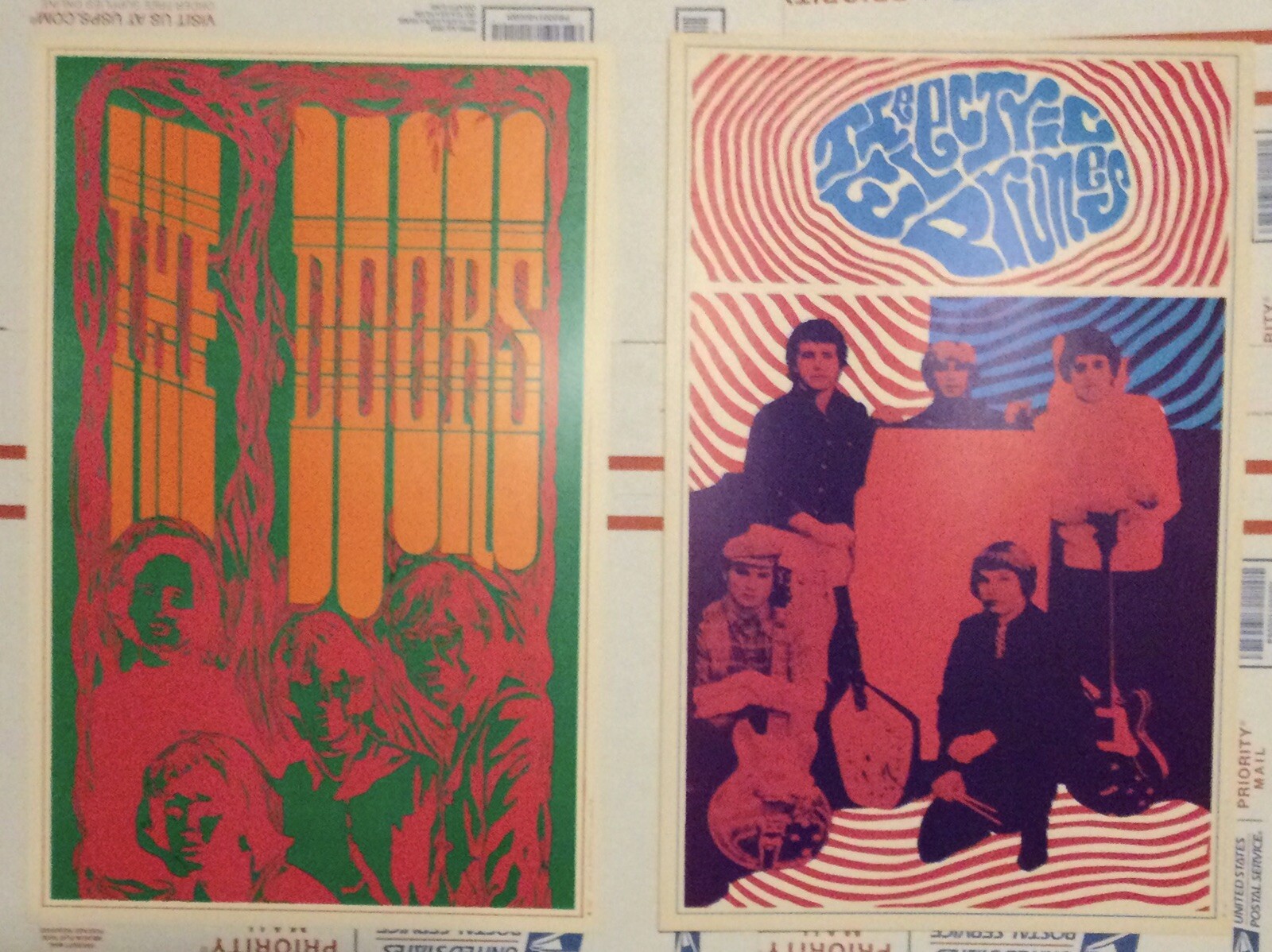 1967 THE DOORS The Electric Prunes Lot Of 2 Original Saladin Rock Posters