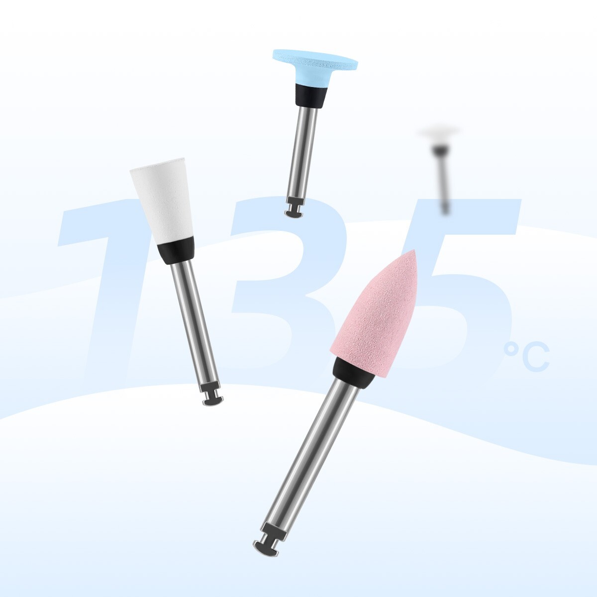 Dental Composite Polishing Burs Kit RA 2.35mm Silicone Polisher for Contra Angle