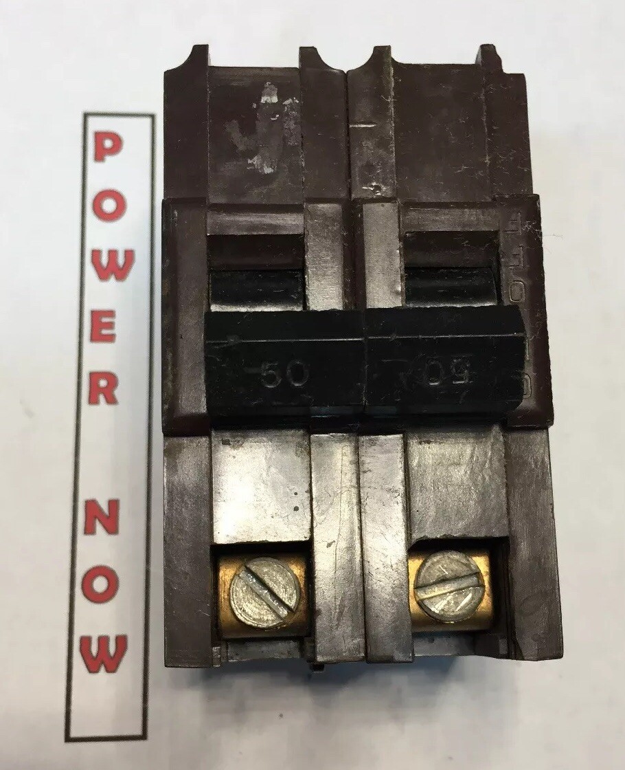 Federal Pacific FPE Stab-Lok Breaker 2 Pole 50 Amp 240V Thick - Ships Today