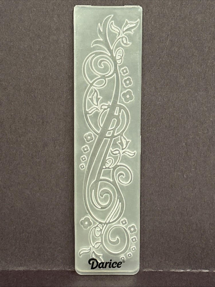 Darice Slimline Mini Embossing Folder Elegant Floral Scrapbooking Crafts