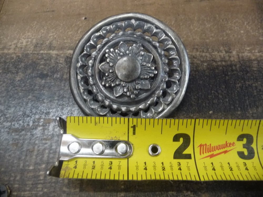 2 1/8" pair of Solid Sterling Silver Conchos