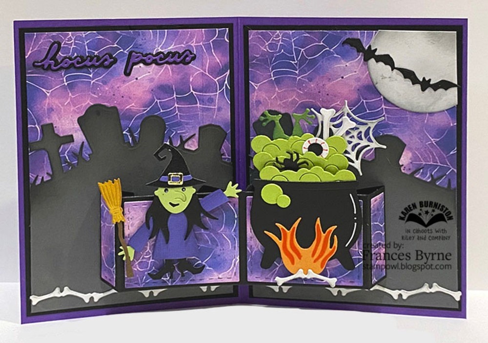 Karen Burniston Die 1243 Small Script - Halloween