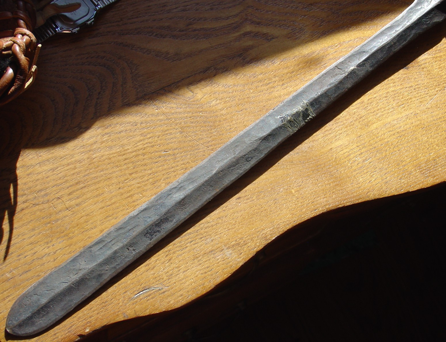 Vintage Hand Forged Iron African Spear Tip Head No Edge Trade Knife ? Read