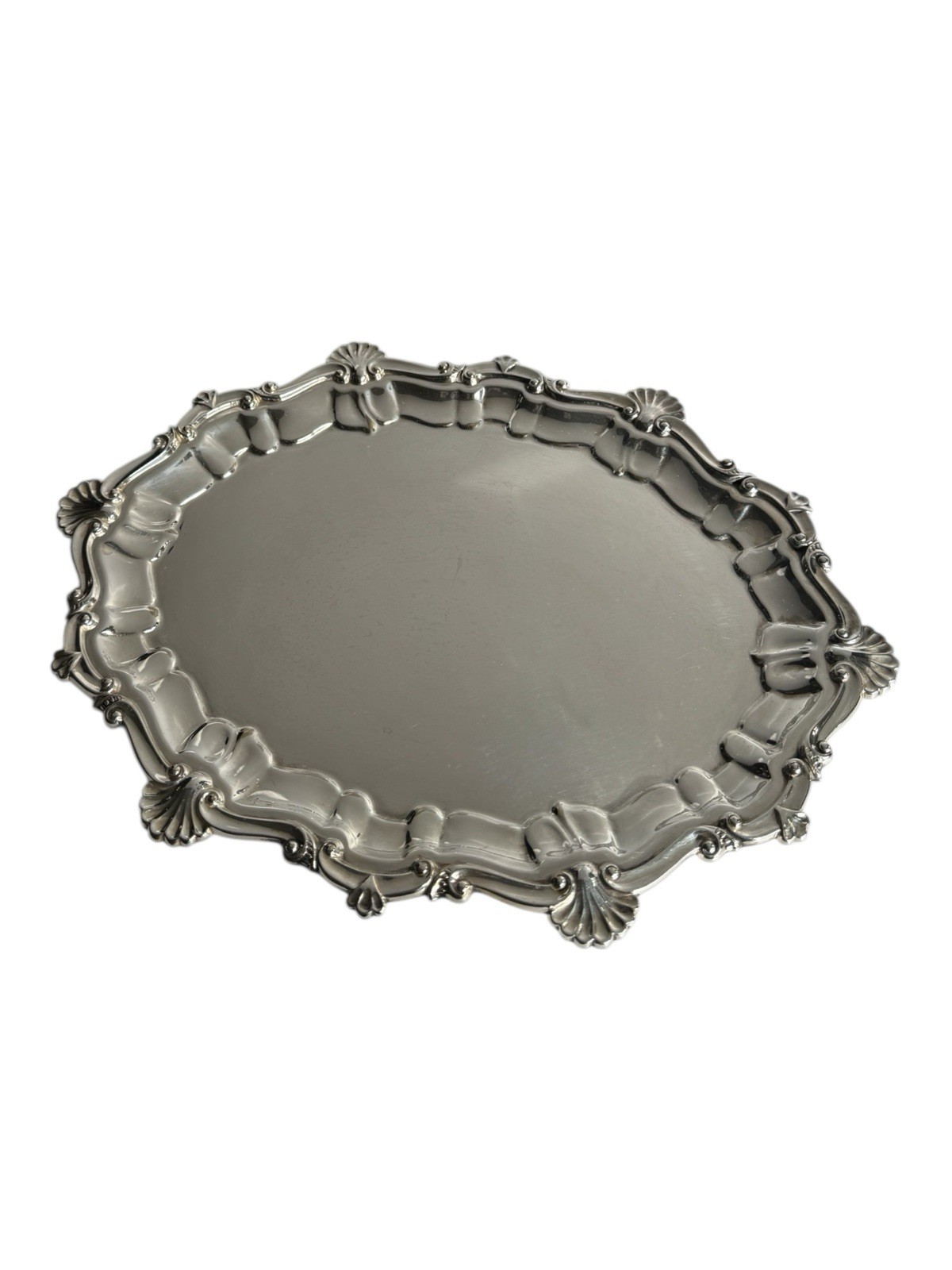 Antique Elkington Silver Plate Salver Tray