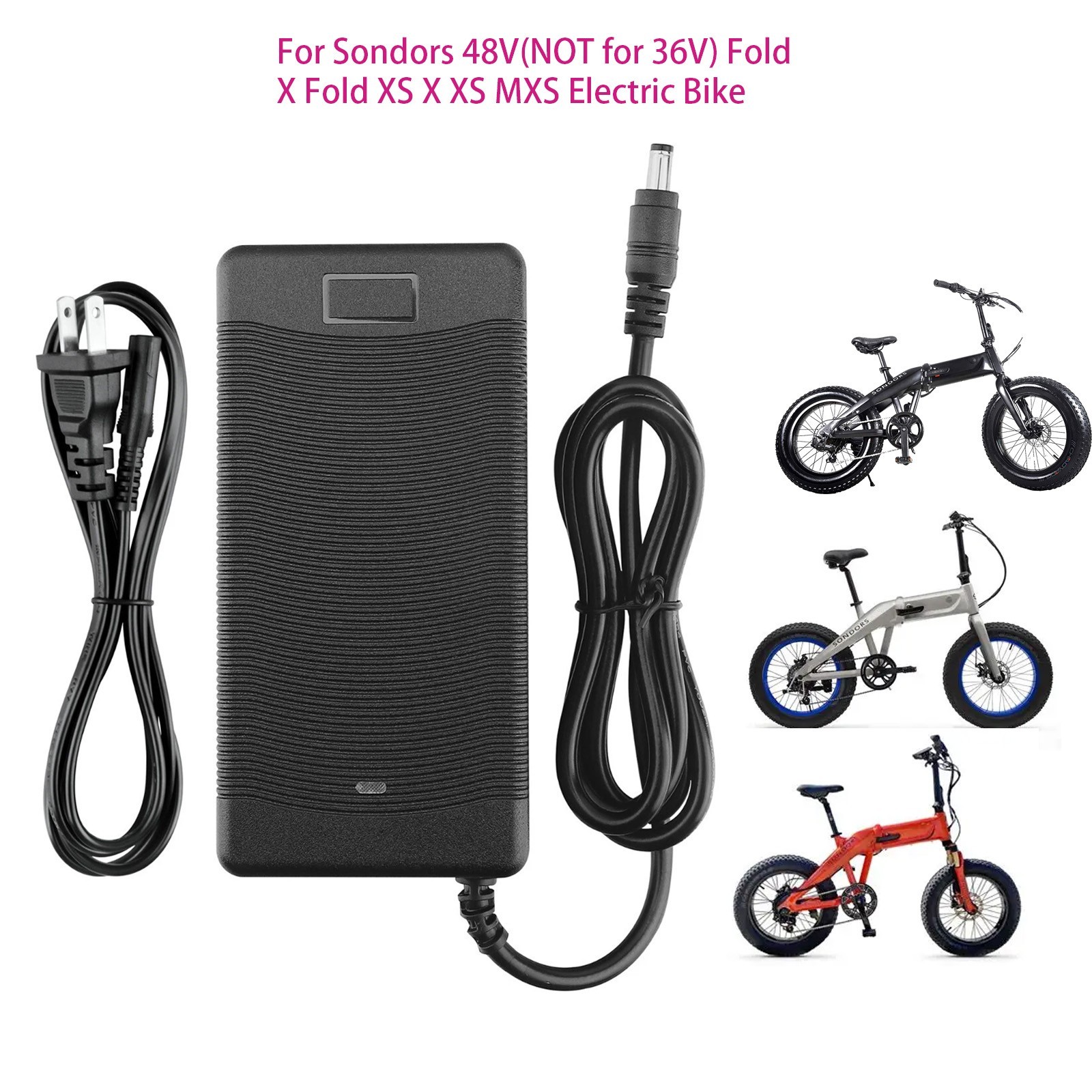 54.6V Charger for Sondors 48V(NOT for 36V) Fold X Fold XS X XS MXS Electric Bike