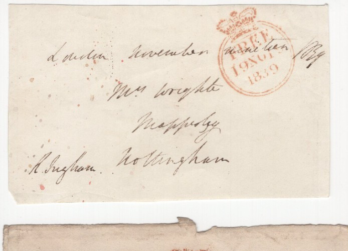 Robert Ingham (1793-1875) Signed Free Front 1839 / Autograph British Politician