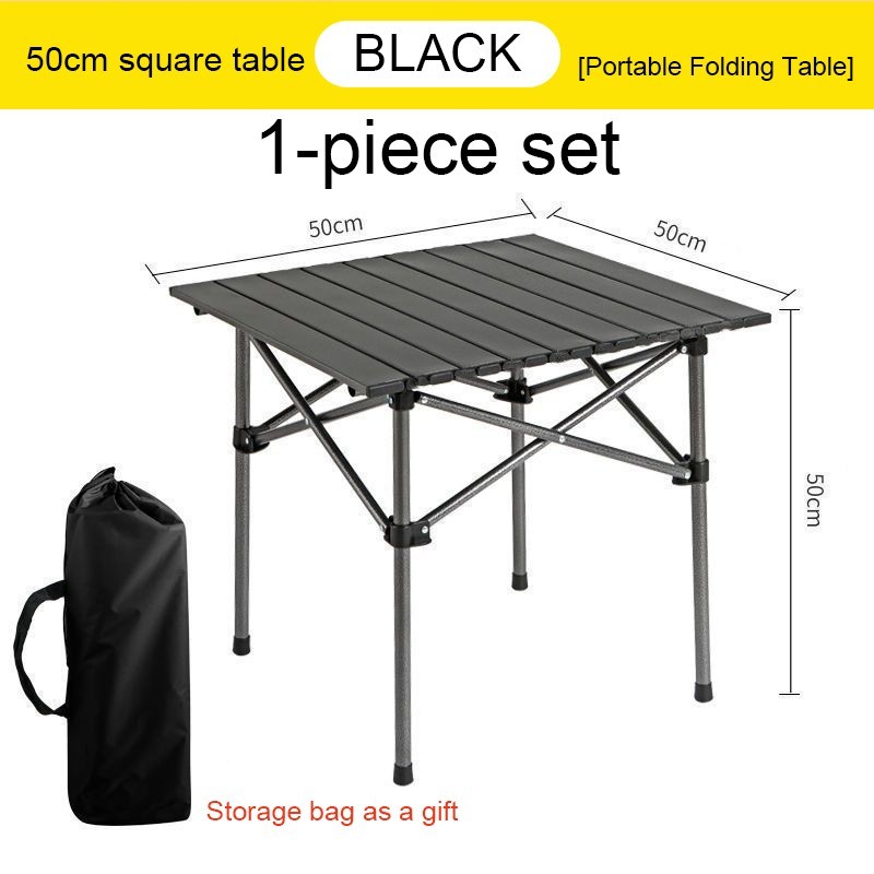 Foldable and portable aluminum camping table, portable/height adjustable, 1 pcs