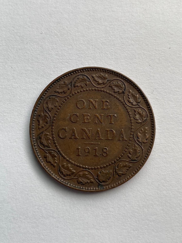 1918 Canada Large One Cent Coin