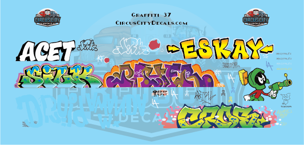 Railroad Graffiti HO Scale Decal Set