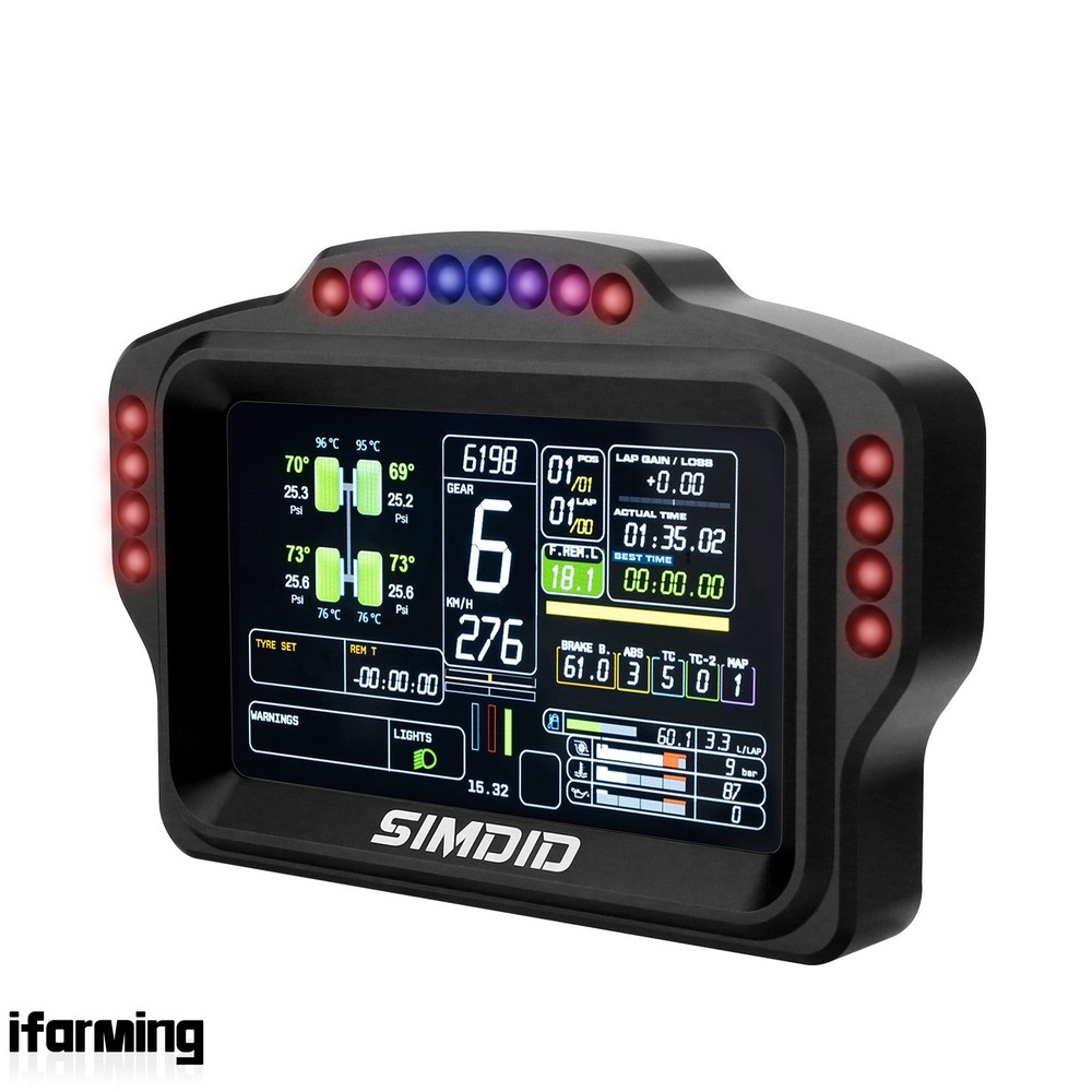 SIMDID DV480 Pro V5 Sim Racing Dashboard DDU Display for SIMAGIC FANATEC MOZA IF