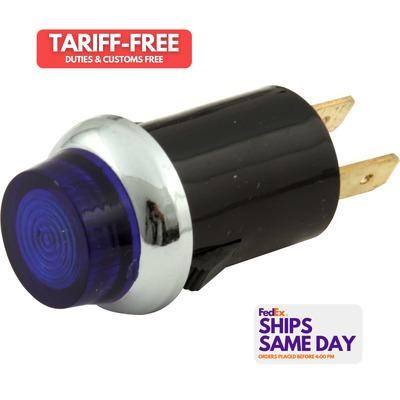Quickcar 61-702, One Warning Light 3/4 Blue Carded High Performance & Racing Par