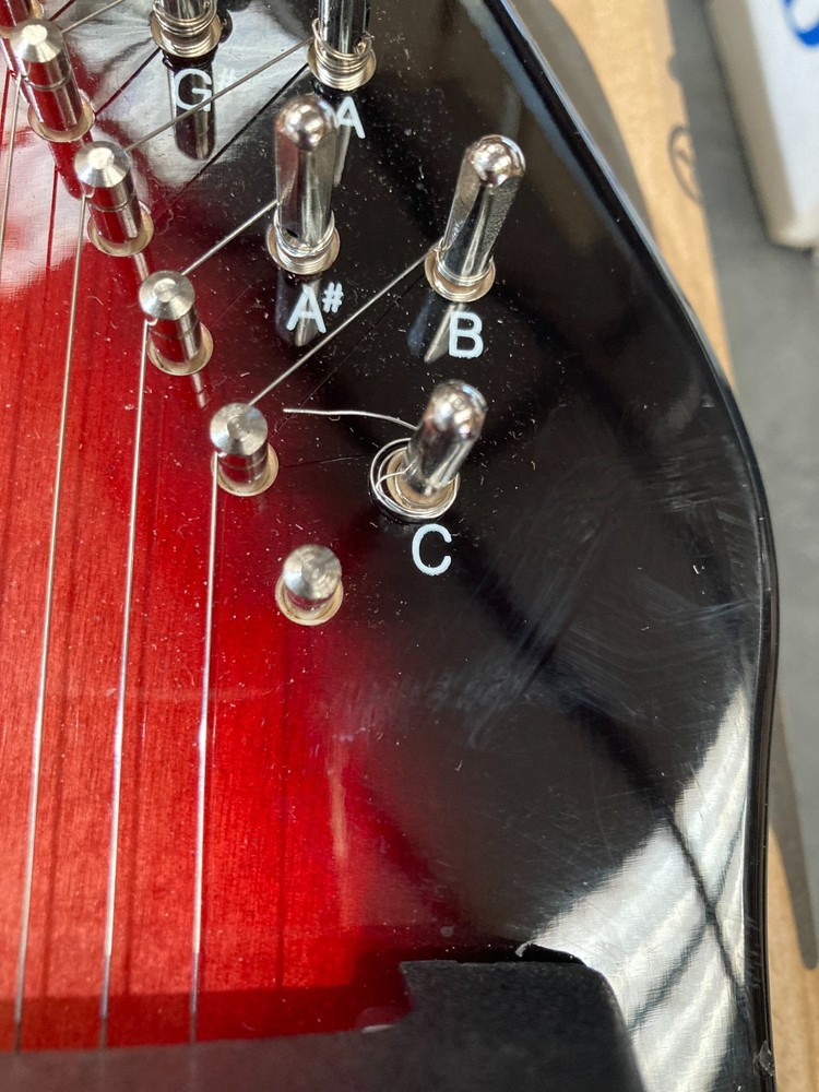 Oscar Schmidt OS21CE 21 Chord Autoharp(dent & broken string) Missing power cord