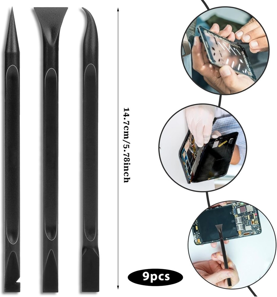 Carbon Fiber Plastic Scraper Tool Set Non-Scratch Multi-Purpose Cleaner for