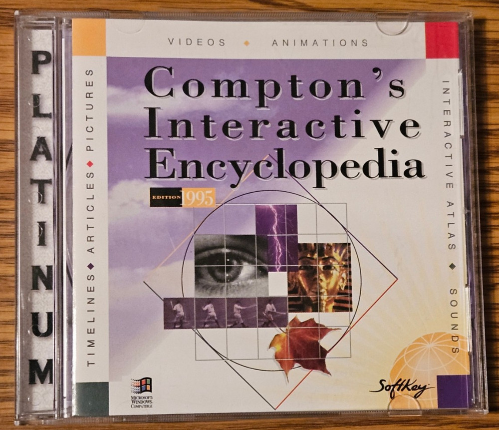 Compton's Interactive Encyclopedia 1995 Edition CD-ROM - DOS 3.1/Windows 3.1